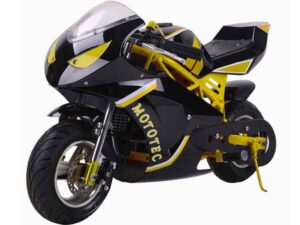 MotoTec Gas Pocket Bike GT 49cc 2-Stroke Yellow_4