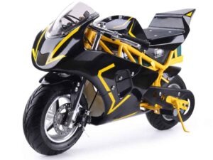MotoTec 36v 500w Electric Pocket Bike GP Yellow_2