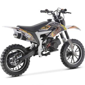 MotoTec 50cc Demon Kids Gas Dirt Bike Yellow_2