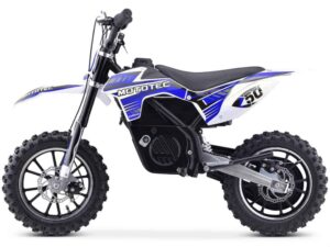 MotoTec 24v 500w Gazella Electric Dirt Bike Blue_3