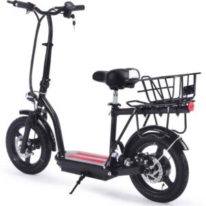 MotoTec Cruiser 48v 350w Lithium Electric Scooter Black_4