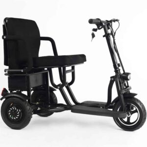 MotoTec Folding Mobility Electric Trike 48v 700w Dual Motor Lithium Black