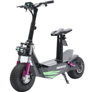 MotoTec Mars 48v 2500w Electric Scooter Black_2