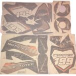 MotoTec 48v Pro Dirt Bike Sticker Kit-orange